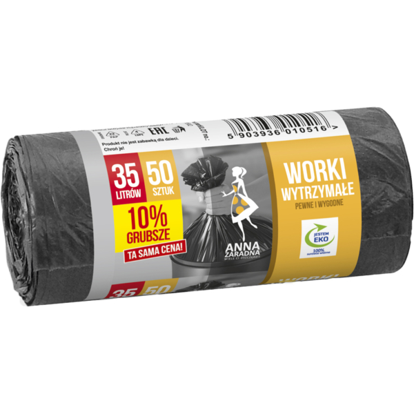 Пакеты для мусора Anna Zaradna HDPE, 35 л, 50 шт. - Pampik
