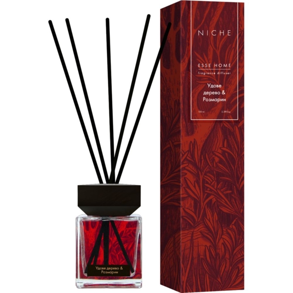 Аромадиффузор Esse Home Niche Удовое дерево и Розмарин, 100 мл - Pampik