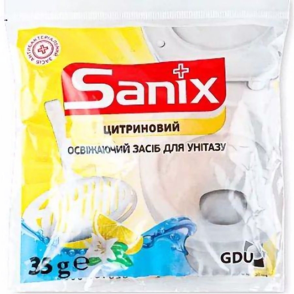 Освежающее средство для унитазов Sanix Цытрусовый 35 г - Pampik