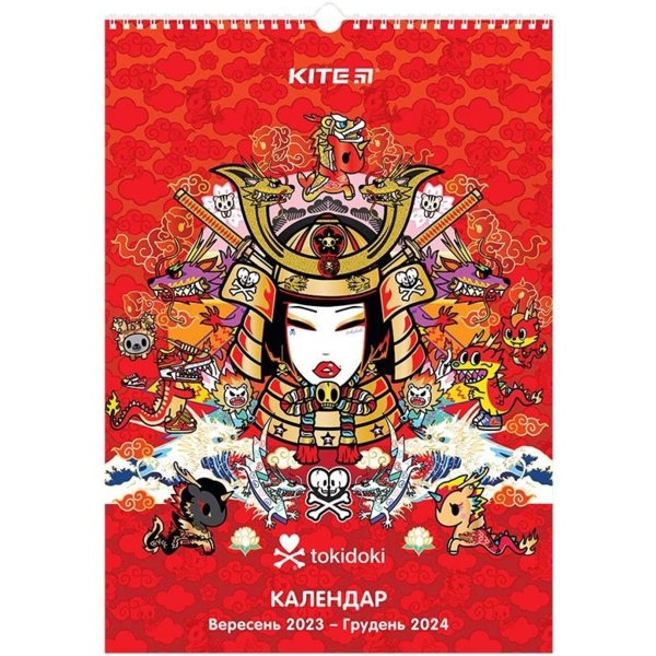 Календар-планер Kite tokidoki на 2023-2024 рік настінний перекидний (TK23-440-2) - Pampik