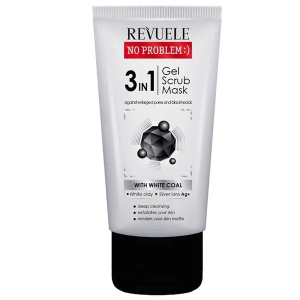 Гель-скраб та маска Revuele 3 в 1 з активованим вугіллям 150 мл - Pampik