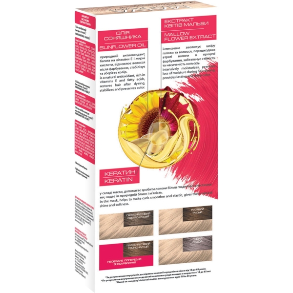 Стойкая крем-краска для волос Malva Color Revive оттенок 220 жемчужный блонд, 103 мл - Pampik - 2