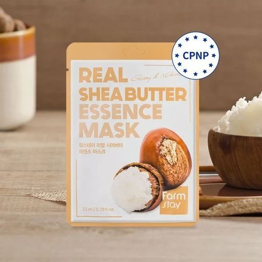 Тканевая маска для лица FarmStay Real Shea Butter Essence Mask с маслом ши 23 мл - Pampik - 4