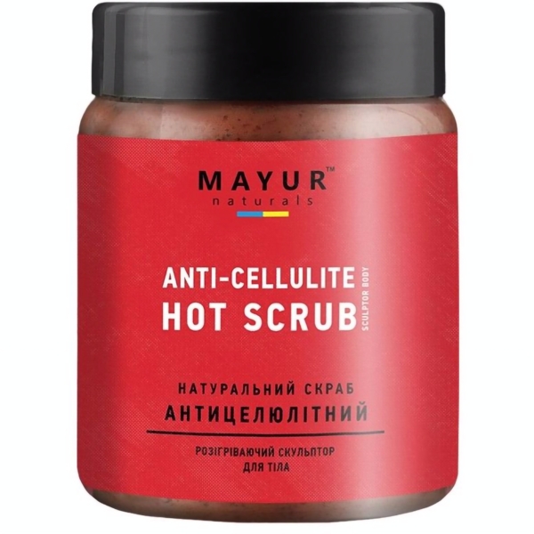 Натуральний скраб-масаж для тіла Mayur Hot Scrub антицелюлітний, 250 мл - Pampik