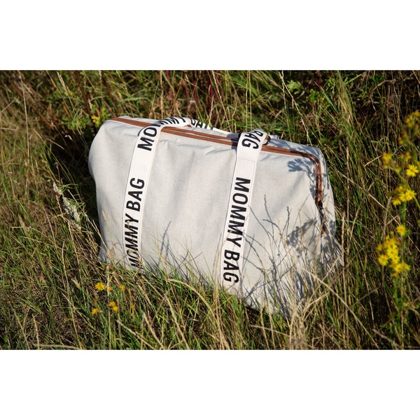 Сумка Childhome Mommy bag Signature - Canvas White, белый (CWMBBSCOW) - Pampik - 19