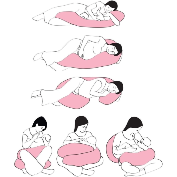 Подушка для вагітних LightHouse Baby Seashell, 340х30 см, сірий (602145) - Pampik - 6