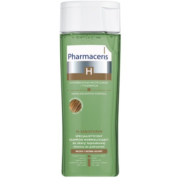 Нормализующий шампунь Pharmaceris H H-Sebopurin Shampoo for Seborrheic Scalp для жирной и себорейной кожи головы, 250 мл (E1570) - Pampik