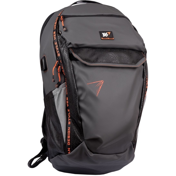 Рюкзак Yes T-114 Urban design style, серый с черным (555527) - Pampik - 2