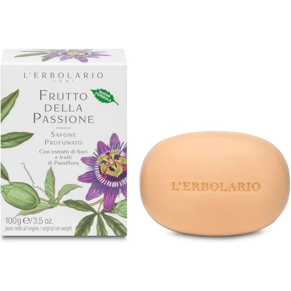 Мыло ароматизированное L'Erbolario Sapone Profumato Frutto della Passione с плодами пассифлоры 100 г - Pampik