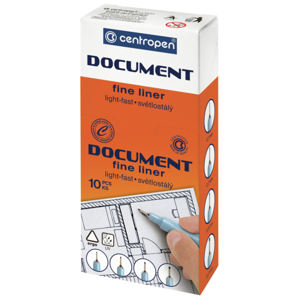 Линер Centropen Document, 0.5 мм, черный (2631/0,5) - Pampik - 2