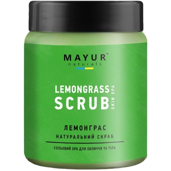 Солевой скраб Mayur Лемонграсс для лица и тела 250 мл - Pampik