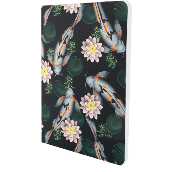 Книга записная Axent Fish A5 в клеточку 80 листов зелено-белая (8700-2-A) - Pampik - 2