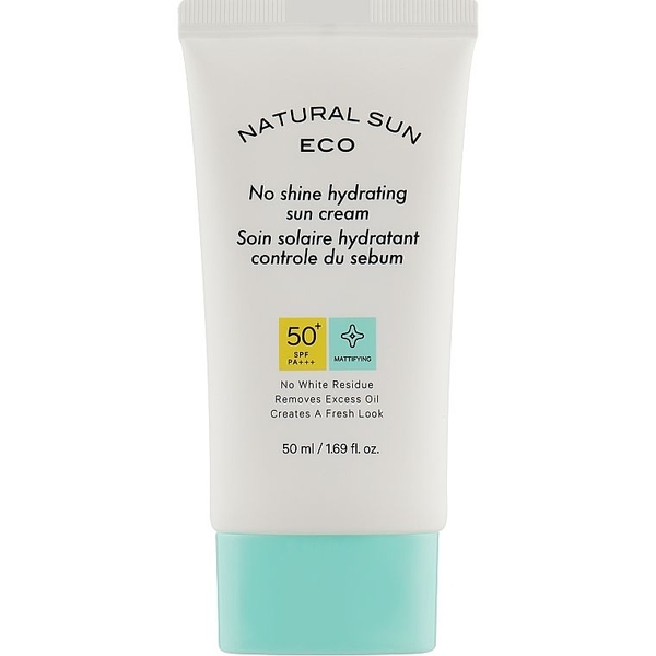 Сонцезахисний крем для обличчя The Face Shop Natural Sun Eco No Shine Hydrating Sun Cream SPF50+ PA+++ 50 мл - Pampik