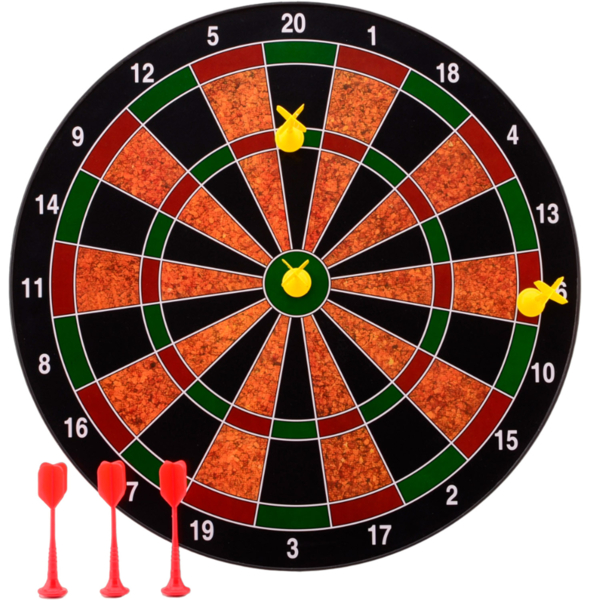 Магнітний дартс Johntoy Sports Active 42 см 6 дротиків (20250) - Pampik