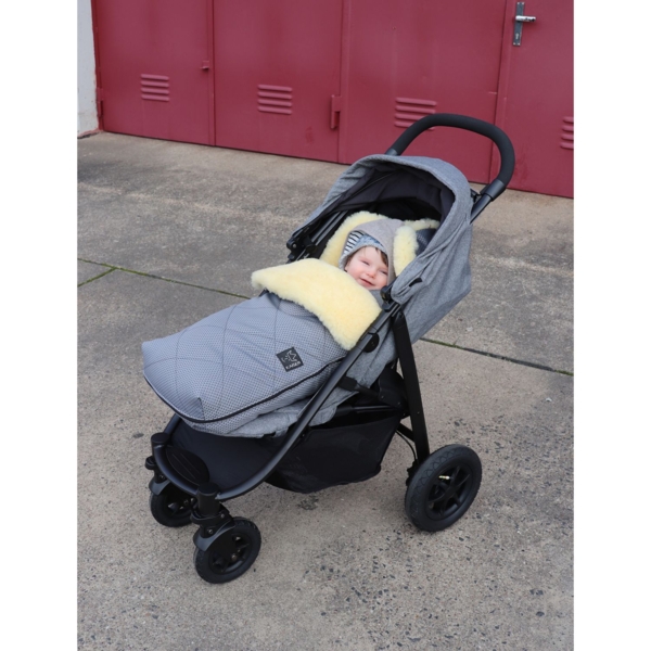 Теплий конверт Kaiser Натура, з натуральної овчини, вафельний антрацит (6541112) - Pampik - 6