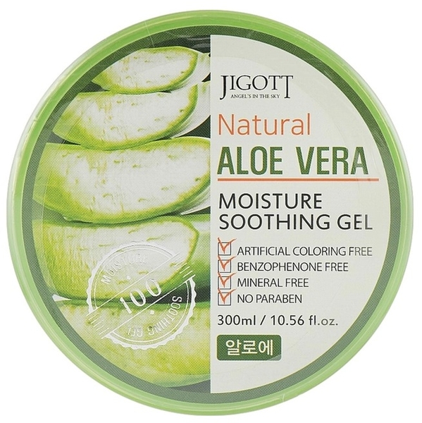 Універсальний гель для тіла Jigott Natural Aloe Vera Moisture Soothing Gel з екстрактом алое, 300 мл - Pampik