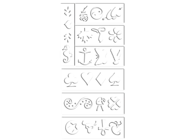 Набір маркерів для татуювання Centropen Tattoo, 1 мм, з трафаретом, 4 шт. (2880) - Pampik - 3