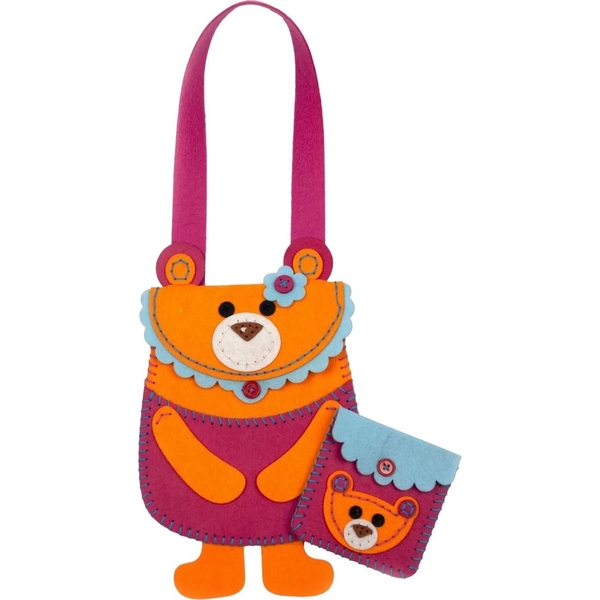 Набор для творчества Апли Крапли Сумка из фетра Мишка (НС-11) - Pampik