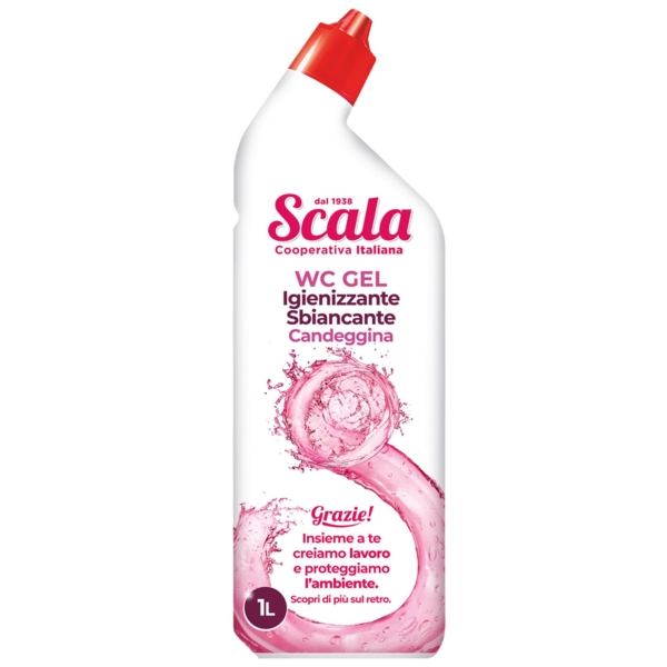 Гель для мытья унитаза Scala WC Gel Sbiancante con Candeggina Отбеливающий, 1 л - Pampik