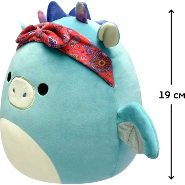 Мягкая игрушка Squishmallows Дракон в бандане, 19 см (SQCR04125) - Pampik - 4
