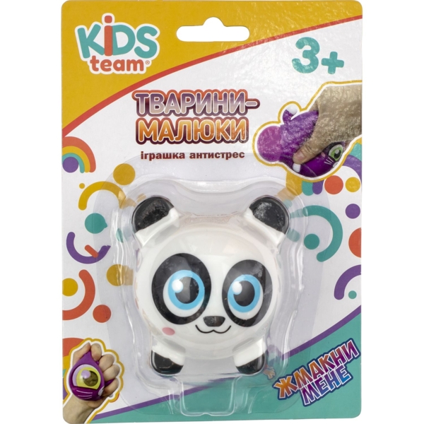 Іграшка-антистрес Kids Team Тварини-малюки Малюк панда біла з чорним (CKS-10500_6) - Pampik - 3