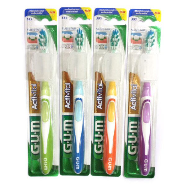 Зубная щетка GUM Activital, средней жесткости, в ассортименте - Pampik - 4