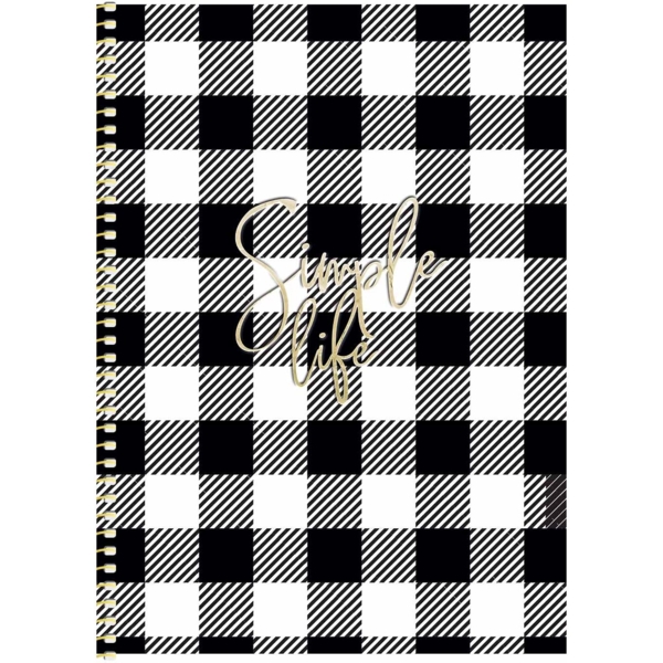 Зошит для записів Genius А5, в клітинку, спіраль, 80 арк., Квадратики чорно-білі (B5-SC-080-6084K) - Pampik