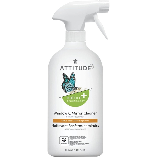 Засіб для чищення вікон і дзеркал Attitude, 800 мл - Pampik