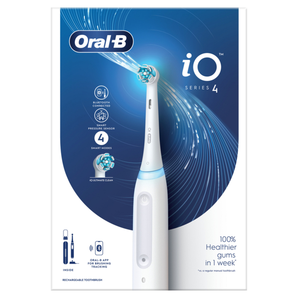 Електрична зубна щітка Oral-B iO Series 4, біла - Pampik - 2