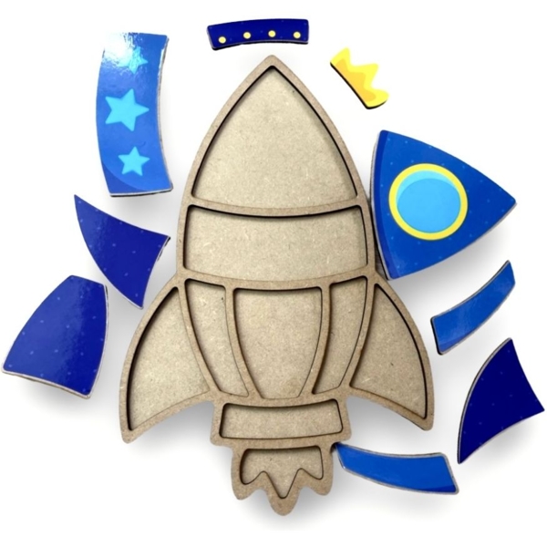 Пазл-вкладиш Аплі Краплі Ракета (СК-03) - Pampik - 2