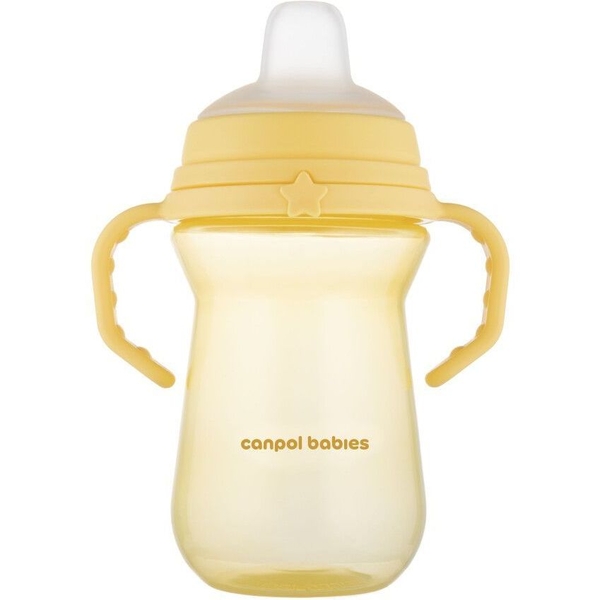 Кружка тренировочная Canpol babies First Cup Bonjour Paris, 250 мл, желтый (56/615_yel) - Pampik - 4