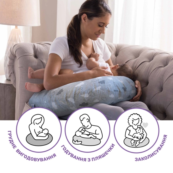 Подушка для годування Chicco Boppy, сіра (79902.56) - Pampik - 5