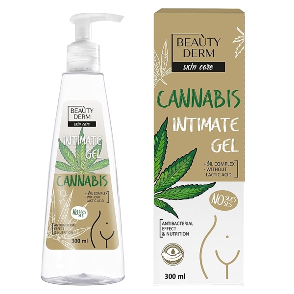 Гель для интимной гигиены Beauty Derm Cannabis с маслами конопли 300 мл - Pampik