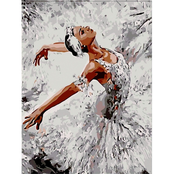 Картина за номерами ZiBi Art Line Лебедине озеро 40х50 см (ZB.64211) - Pampik