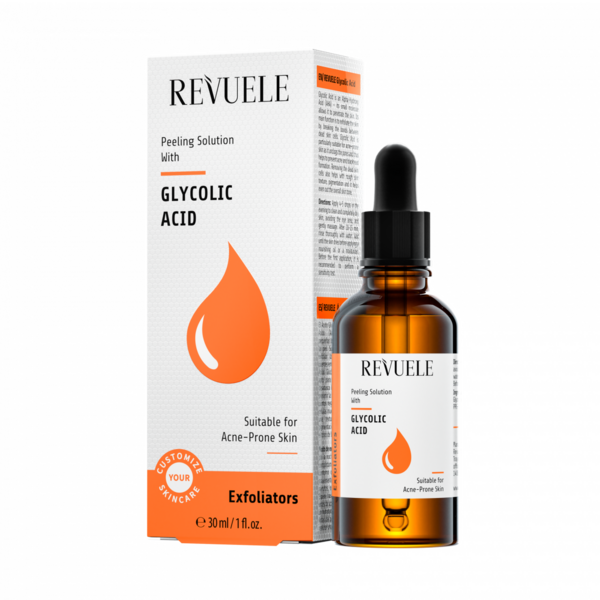 Сыворотка-пилинг для лица Revuele Peeling Solution With Glycolic Acid с гликолевой кислотой, 30 мл - Pampik