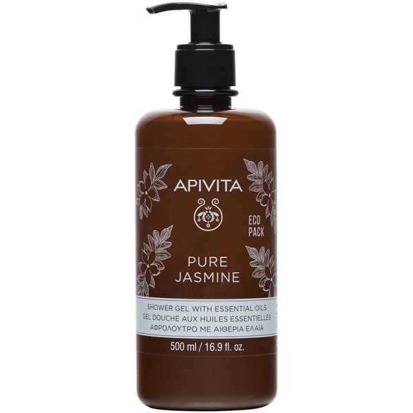 Гель для душу Apivita Pure Jasmine з ефірними оліями, 500 мл - Pampik
