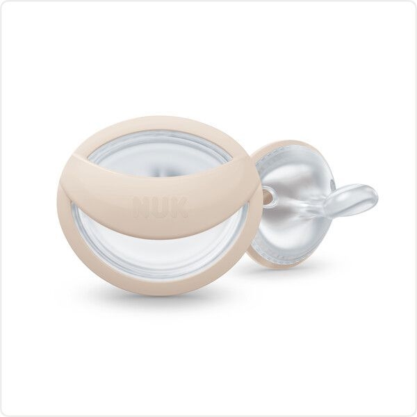 Пустышка ортодонтическая Nuk Mommy Feel, 0-9 мес., 2 шт., розовый/бежевый (3952562) - Pampik - 3