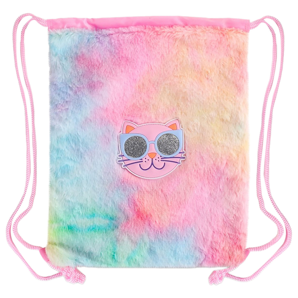 Сумка для взуття Offtop Кішечка 35 х 29 см рожева (880652) - Pampik