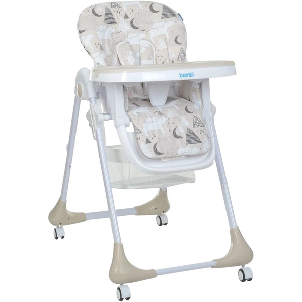 Стульчик для кормления Bambi M 3233 Mommy Bear Beige, бежевый (24225) - Pampik