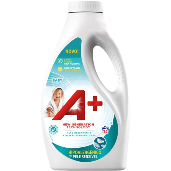 Гель для прання дитячої білизни A+ Baby Гіпоалергенний, 1.2 л - Pampik