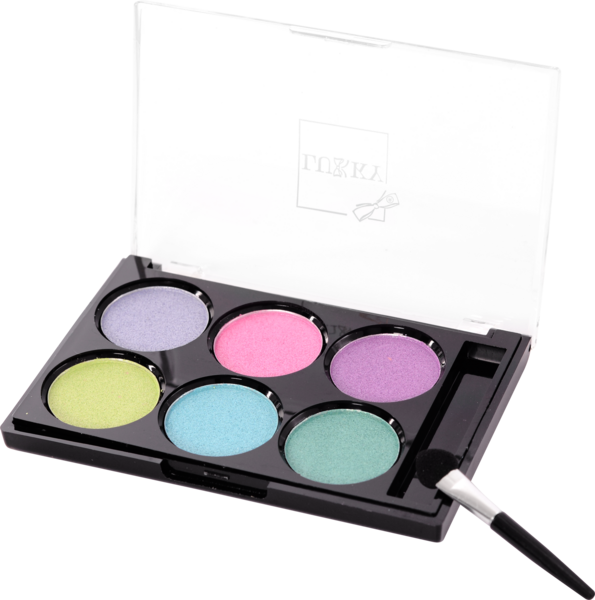 Пудрові тіні для повік Lukky, 6 кольорів, з аплікатором, 7,8 г, блістер (T18930) - Pampik