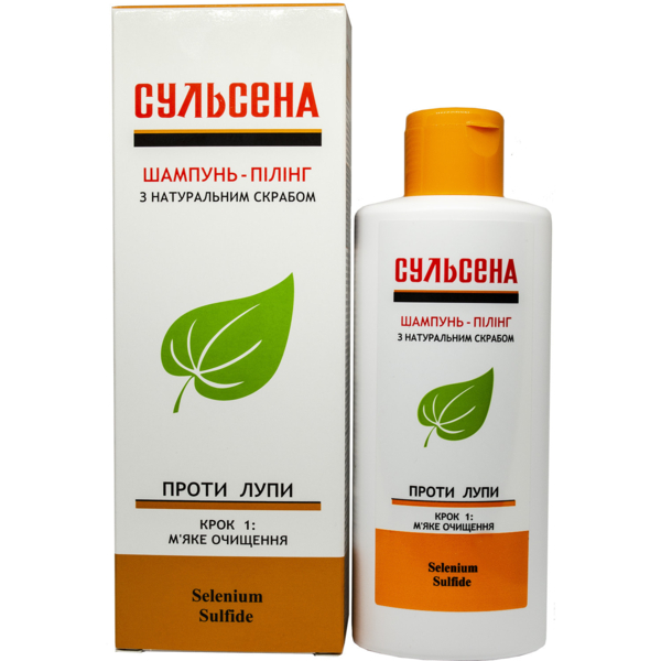 Шампунь-пілінг проти лупи Амальгама Сульсена з натуральним скрабом, 150 мл (АЛ-07-096) - Pampik