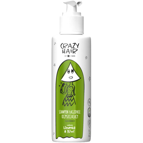 Шампунь для нежного очищения кожи головы HiSkin Crazy Hair Лайм и киви, 300 мл - Pampik