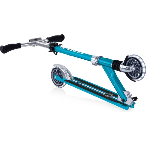 Самокат Globber Flow element comfort lights, колеса с подсветкой, голубой (727-301) - Pampik - 7