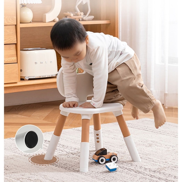 Дитячий багатофункціональний столик і стільчик Poppet Мультівуд 3в1, білий (PP-010) - Pampik - 6