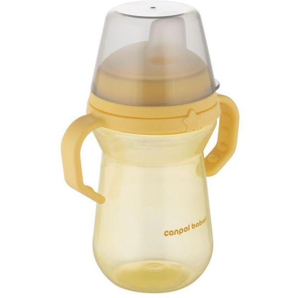 Кружка тренировочная Canpol babies First Cup Bonjour Paris, 250 мл, желтый (56/615_yel) - Pampik - 2