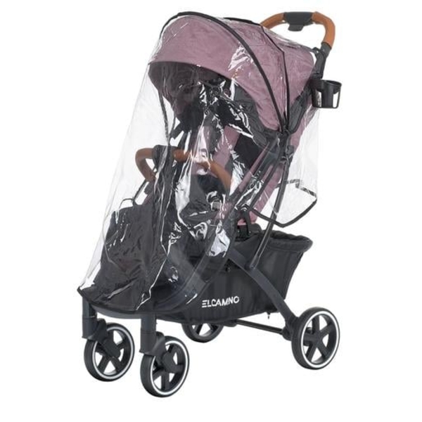 Прогулочная коляска El Camino Loona ME 1090-1 Blush Rose, розовая с черным (25529) - Pampik - 8