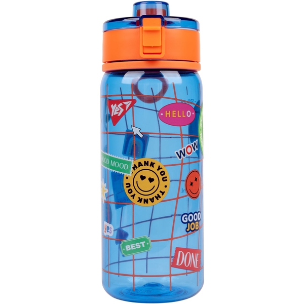 Бутылка для воды Yes Sticky Mood, 600 мл, голубая (707957) - Pampik
