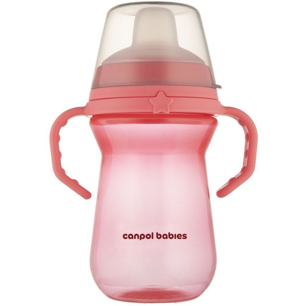 Кружка тренировочная Canpol babies First Cup Bonjour Paris, 250 мл, розовый (56/615_pin) - Pampik