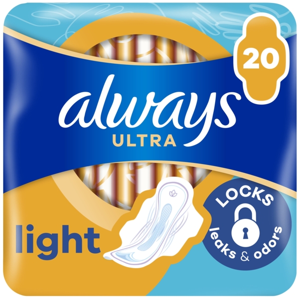 Гігієнічні прокладки Always Ultra Light, 20 шт. - Pampik